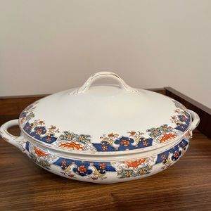 Antique Mercer Chinaware Soup Tureen Round Lid